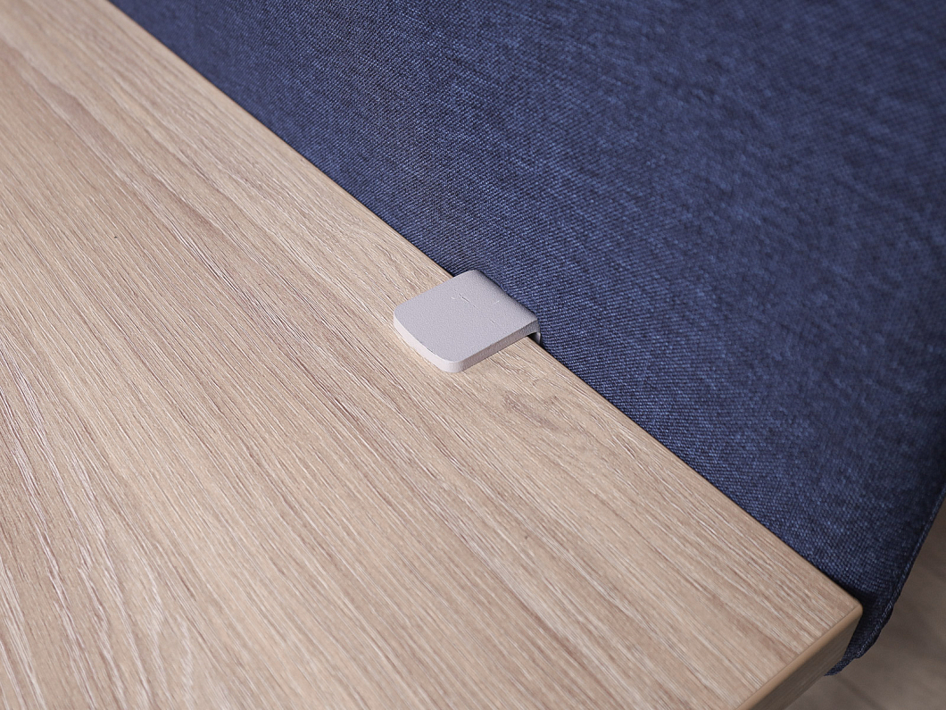 Настольный экран Перегородка Ткань Синий Россия (6268-20105)