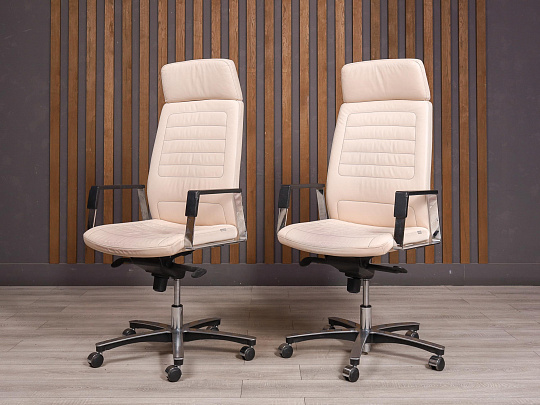 Кресло руководителя Forsit by LAS Neo Кожа Бежевый Италия