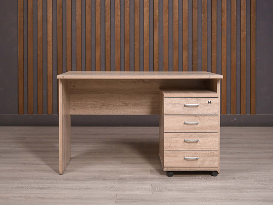 Стол с тумбой ДСП Ясень шимо Россия