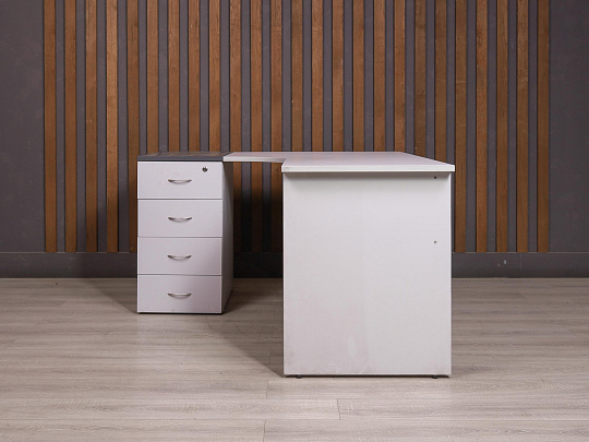 Стол с тумбой ДСП Серый Россия