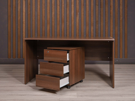 Стол с тумбой ДСП Ясень шимо Россия