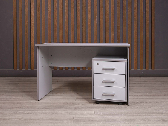 Стол с тумбой ДСП Серый Россия